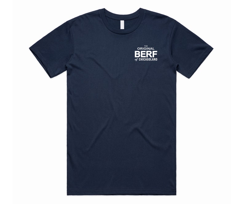 Het originele BERF van Chicagoland T-shirt Tee Top TV Show Gift The Bear Richie Carmy Beef Navy Blue