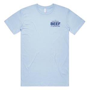 The Original Beef Of Chicagoland T-shirt Tee Top TV Show Gift Fandom The Bear Carmy Richie Light Blue