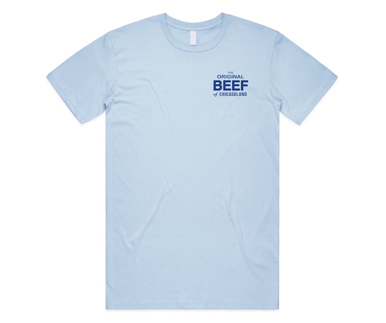 The Original Beef Of Chicagoland T-shirt Tee Top TV Show Gift Fandom The Bear Carmy Richie Light Blue