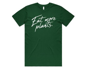 Manger plus de plantes T-shirt haut drôle végétalien végétarien sont amis