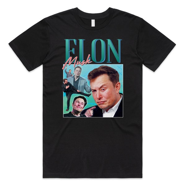 Elon Musk Homage T-shirt Tee Top Funny Meme Icon Legend 90's 80's