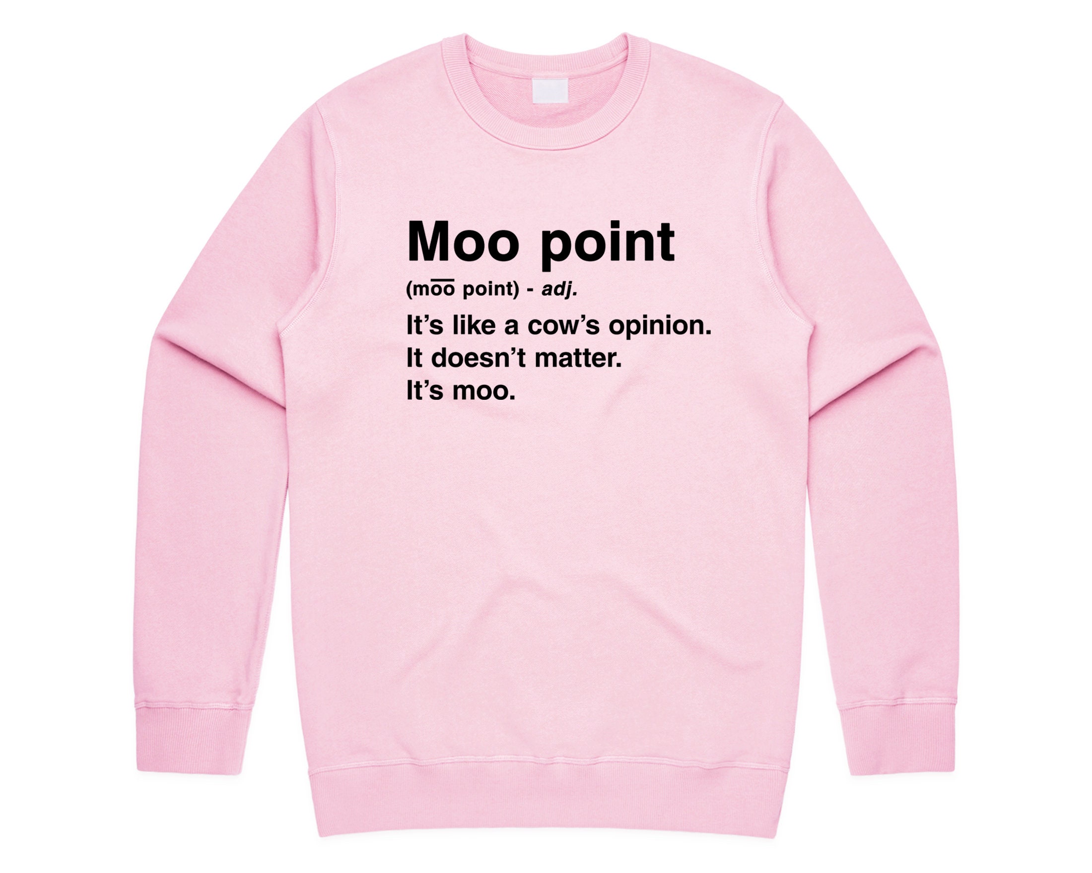 Moo Point Definition Friends Jumper Sweater Sweatshirt Joey Etsy UK