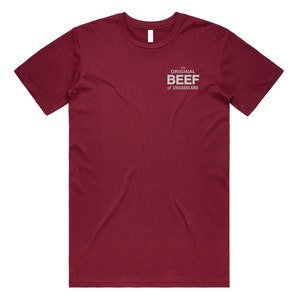 The Original Beef Of Chicagoland T-shirt Tee Top TV Show Gift Fandom The Bear Carmy Richie Maroon