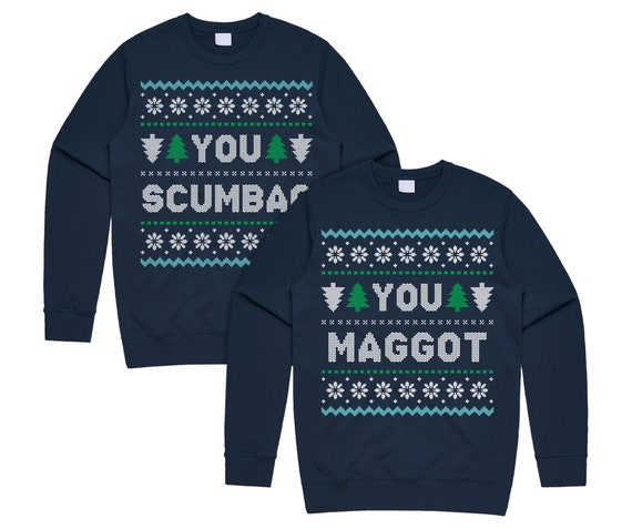 You Scumbag You Maggot Couple Matching Set Christmas Jumper