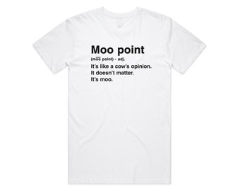 Moo Point Definition Friends T-shirt Tee Top Joey Tribbiani Retro 90er Vintage Geschenk Meme Lustig