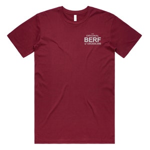 T-shirt Original BERF de Chicagoland, cadeau de série télévisée, l'ours Richie Carmy Beef Maroon