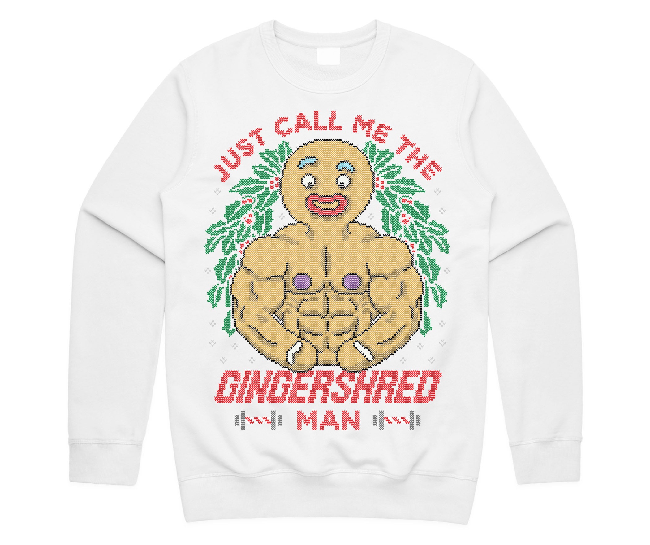 Just Call Me The Gingershred Man Jumper Sweater Sweatshirt Christmas Xmas Fitness Exercise Bodybuilding Weights Workout Funny Gift