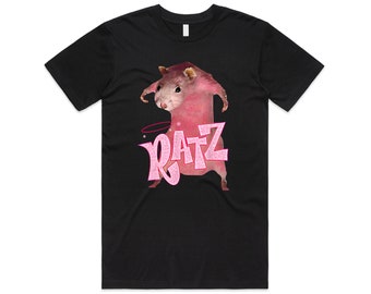 Ratz T-Shirt Tee Top Funny Pink Rat Meme Internet Humour Unisex