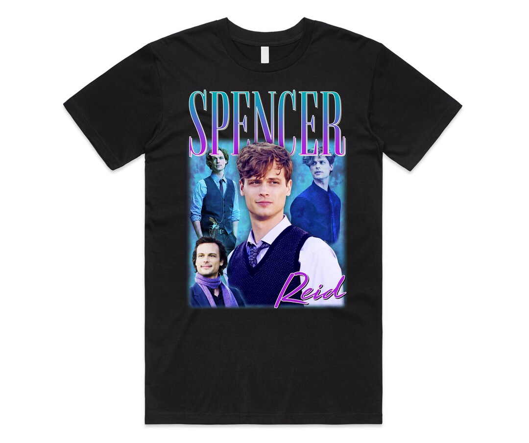 Spencer Reid Homage Tshirt Tee Top Funny Retro 90s Gift TV Show Mens