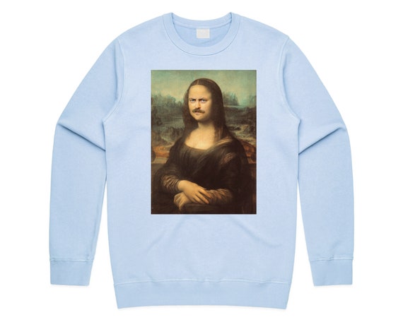 WEEKDROP Ron Swanson Mona Lisa Jumper Sweater Sweatshirt Funny Shirt Gift Parks and Rec