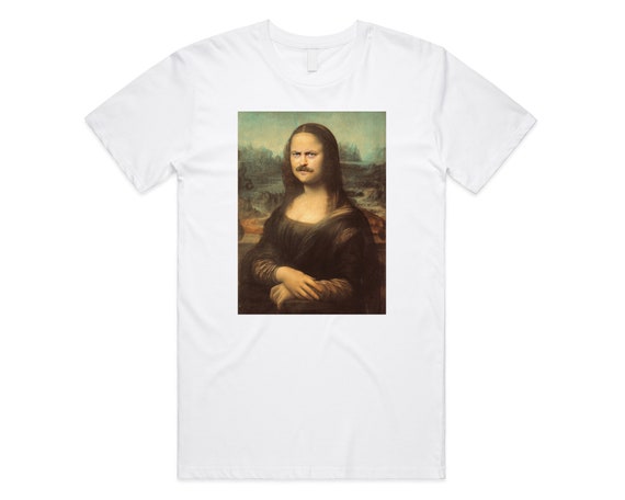 Ron Swanson Mona Lisa T shirt Tee Top Funny Shirt Gift Parks and Rec Etsy