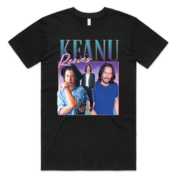 Keanu Reeves Hommage T-shirt Tee Top star de cinéma icône de film légende rétro des années 90 drôle vintage