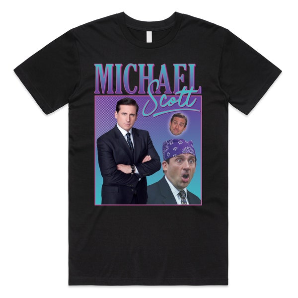 Michael Scott hommage T-shirt haut US bureau émission de télévision rétro années 90 vintage drôle