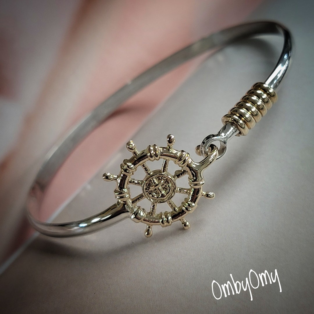 Paddle Navigation Silver Bangle main image 0