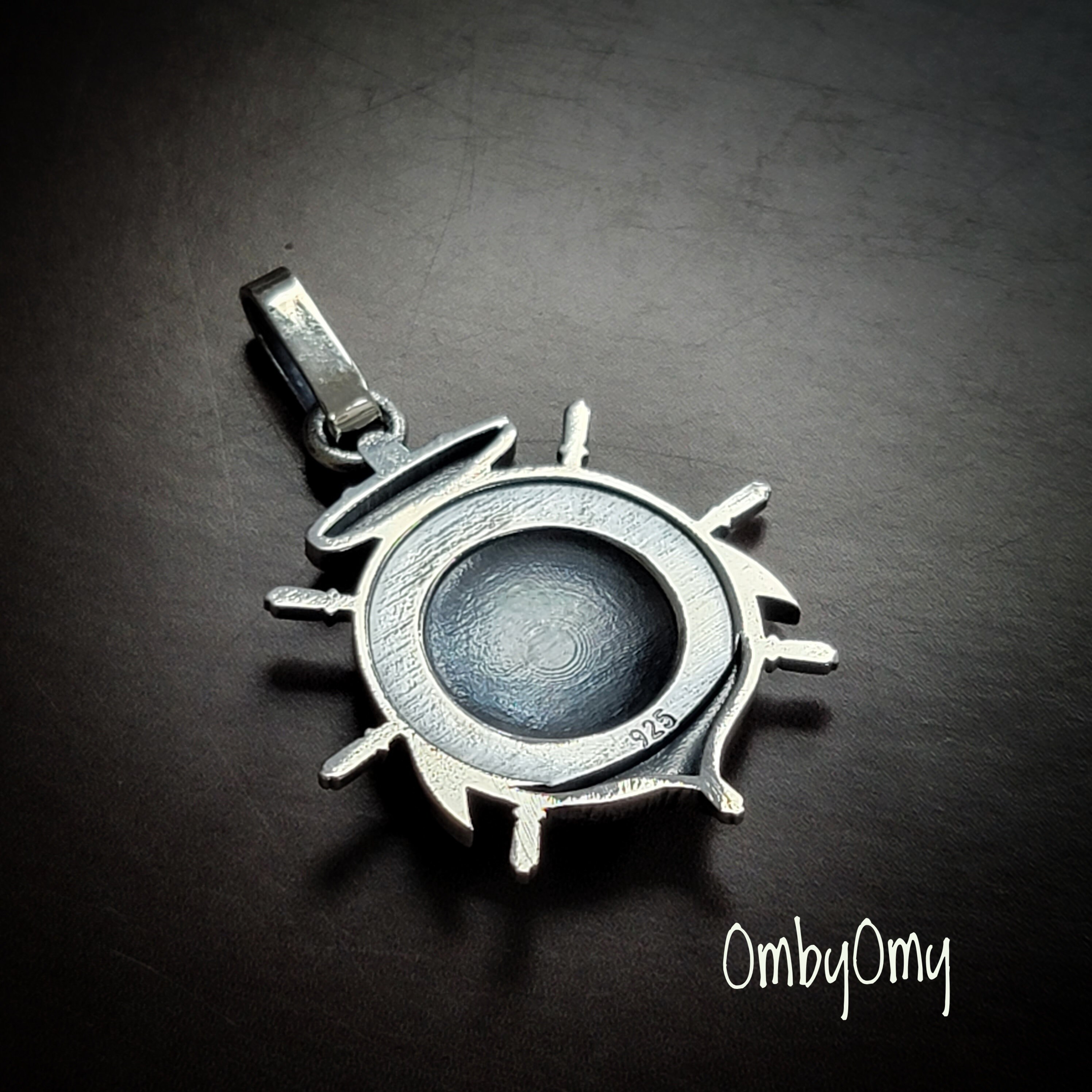Claddagh Gold Sterling Silver Nautical Charm Pendant - Mariners Compass, Anchor, & Ship Wheel - View #9