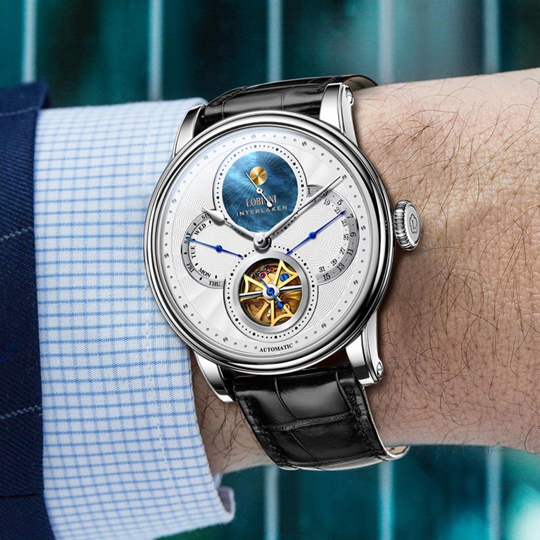 Orologio da polso personalizzato con incisione personalizzata orologio di lusso da uomo orologio automatico Lobinni orologi di fascia alta Etsy Italia