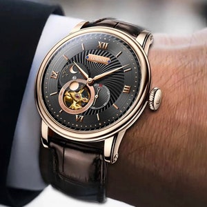 Custom Engraved Personalized Wrist Watch, Men&#39;s Luxury Watch, Lobinni Automatic dress Watch, High-end Watches