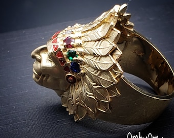 Gold indian head ring deals