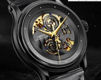 Custom Engraved Lobinni Automatic Watch, Sapphire Crystal, Men's Gift
