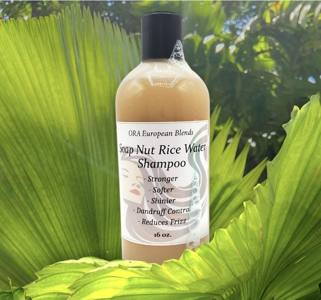 Shampoo Nut Rice Soap Nut Rice Water Shampoo / Fermented Rice Water and Soap Berries for ...