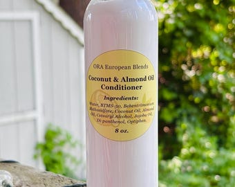 Coconut and Almond Oil Conditioner // Moisturizing // Strengthening // Hair Damage // Frizzy Hair // Vitamins 8 oz.