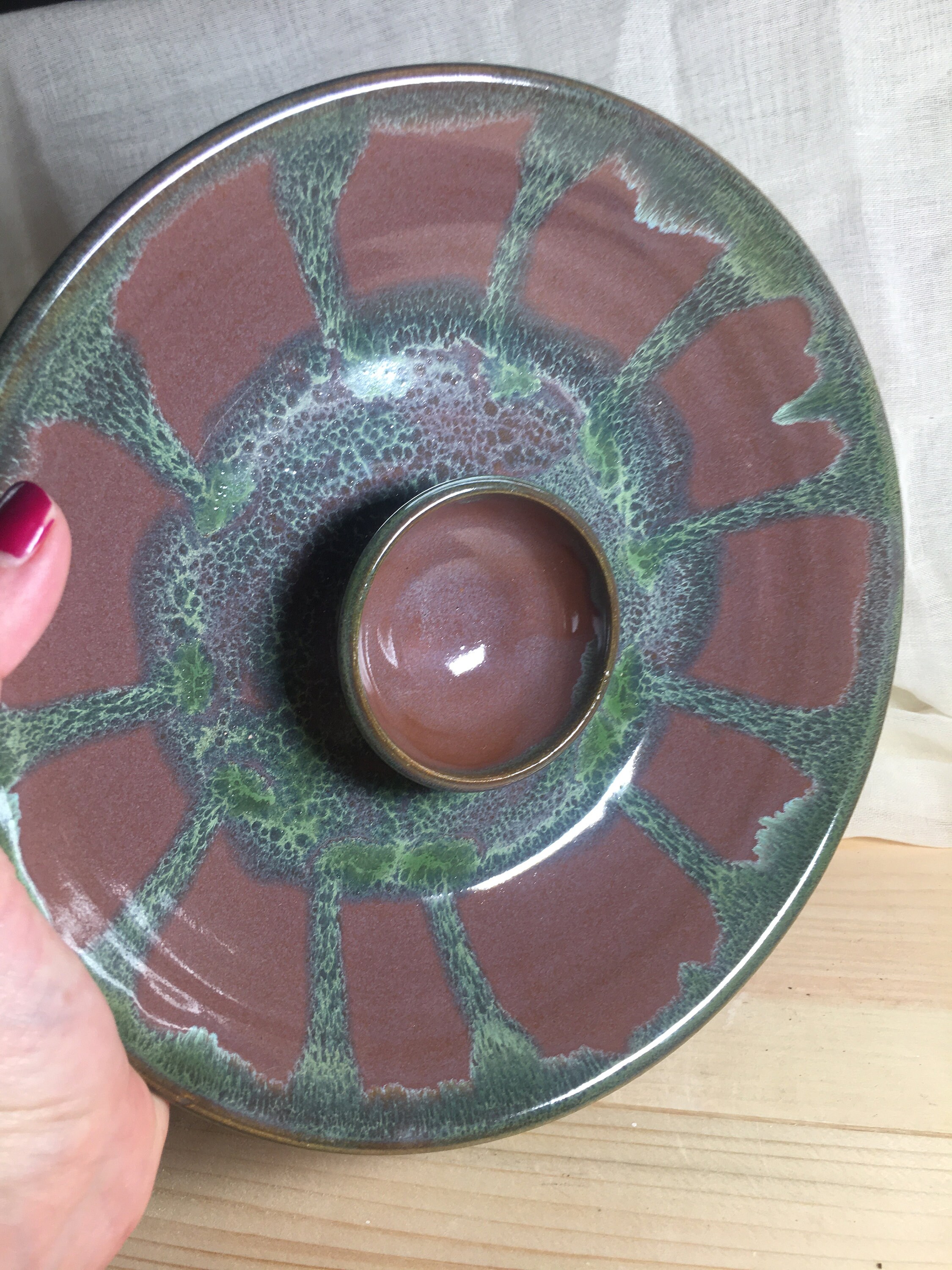 Chip and Dip Bowl Handmade Ceramic Etsy