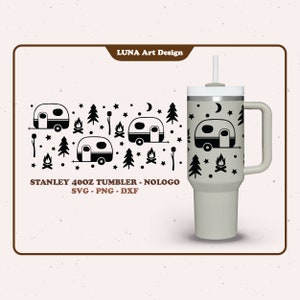 Vaso para acampar de 40 oz, SVG, Nologo, para acampar, para acampar, archivo SVG para acampar, archivos digitales Cricut