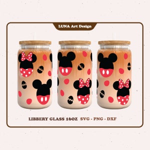 Mouse Easter Eggs Libbey glass can svg, beer can glass, full wrap for 16oz. libbey glass, dxf, png, svg file for Circut, digital file