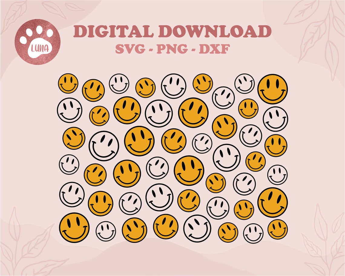 Happy Face Svg Smiley Face Svg Smile Svg Yellow Smiley Svg - Etsy