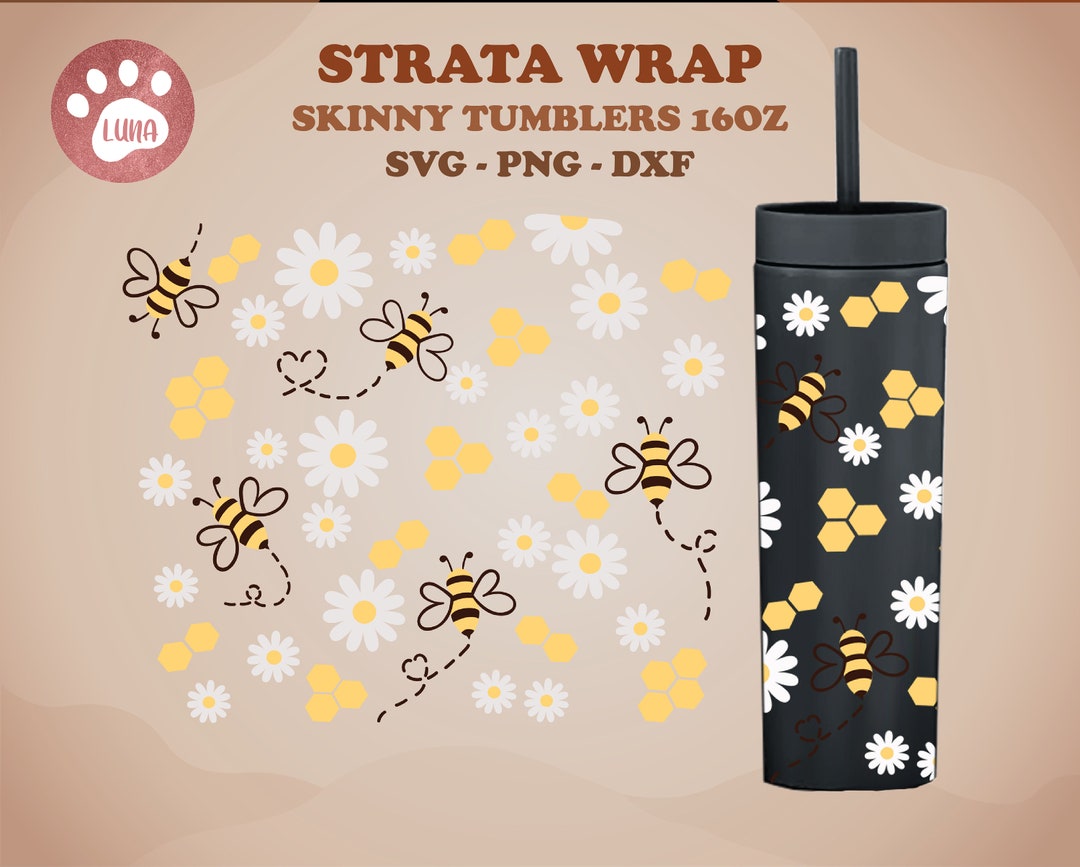 Daisy ʚ♡ɞ Daisy Honey Bee Strata Svg, Bee Love, Daisies, Full Wrap SVG