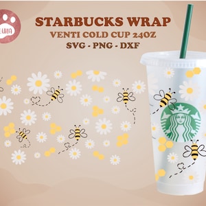 Bee Starbucks Cup - Etsy