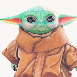 Grogu (Baby Yoda) - Fine Art Print