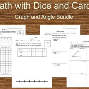 Math with Dice and Cards - Graph and Angle Bundle