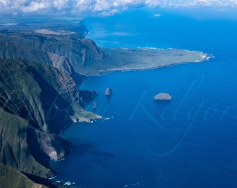 Aerial View of Molokai 3 – Fine Art Color Photography