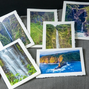 Photo Greeting Cards - Maui Waterfalls (Blank Inside)