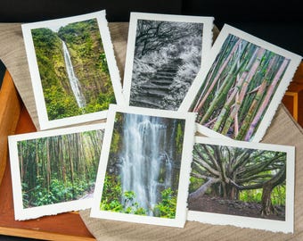 Cartes de voeux photo - Pipiwai Trail, Haleakala, Maui (intérieur vierge)