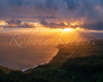 Sunrise Along the Hana Coast, Maui