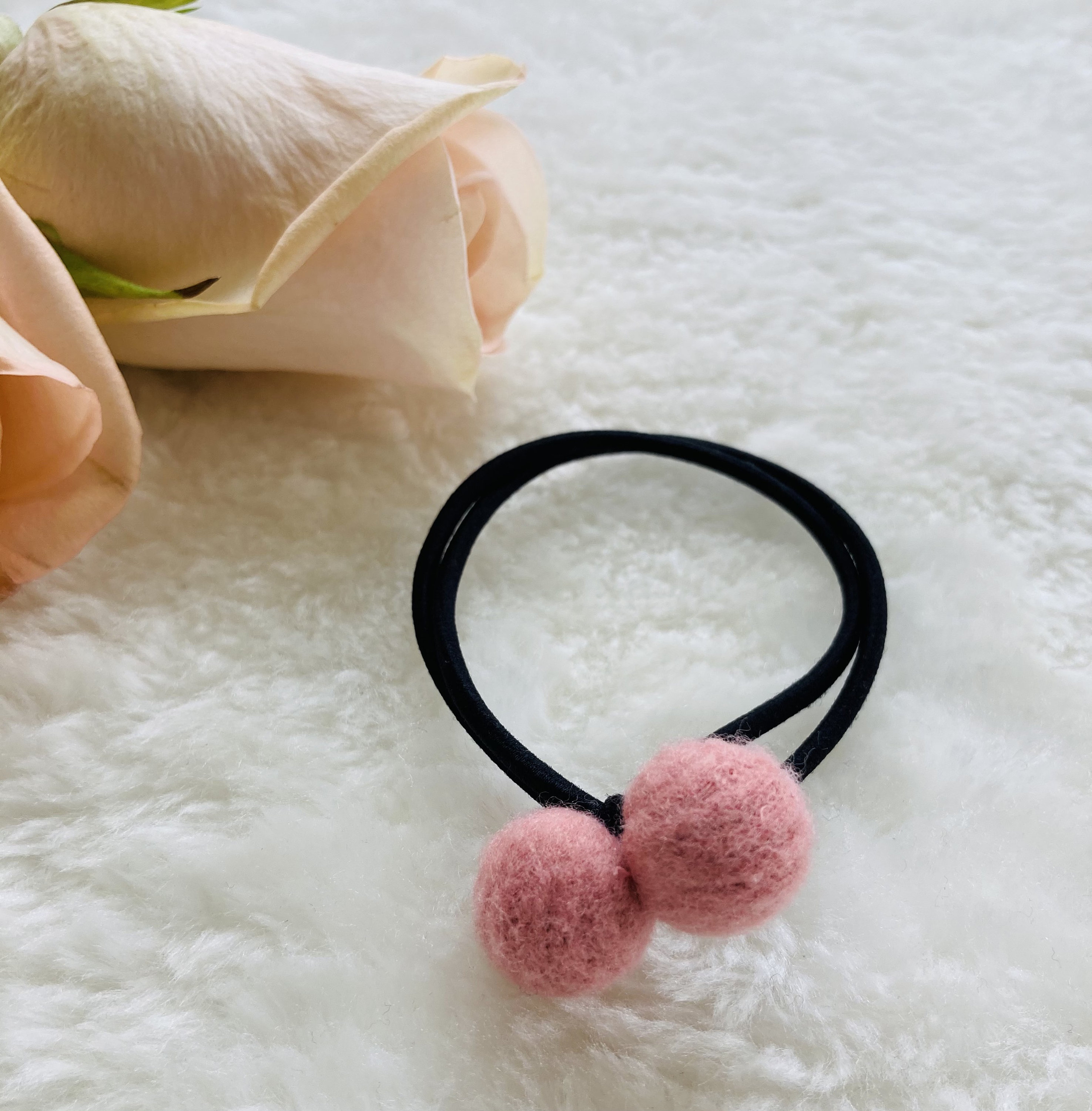 Pom Pom Hair Tie / Pom Pom Ball Hair Tie / Hair Tie for Kids / Etsy