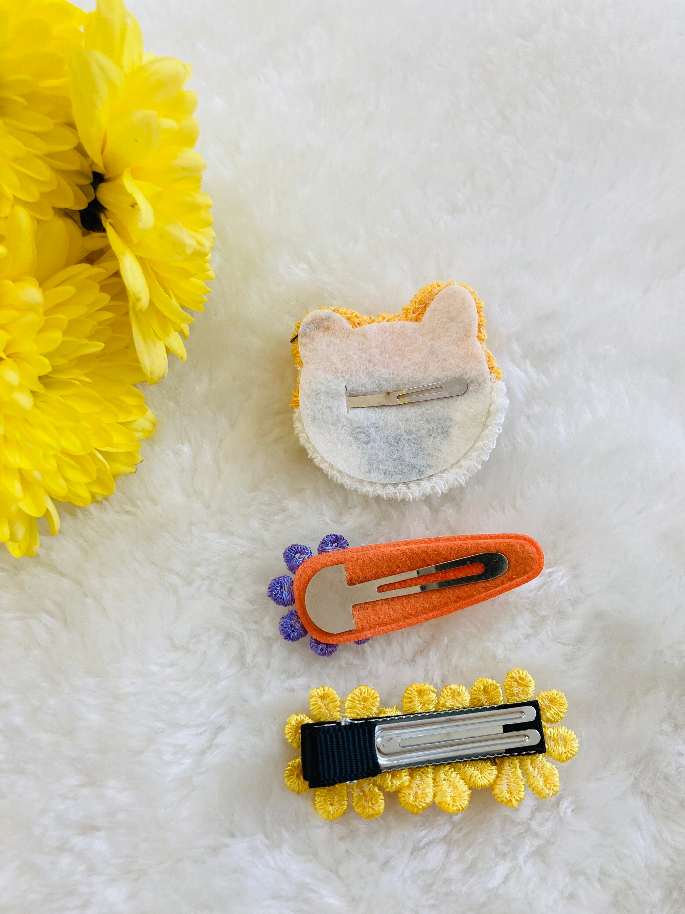 Animal Hair Clip Set / Handmade Crochet Hair Clips / Toddler Etsy