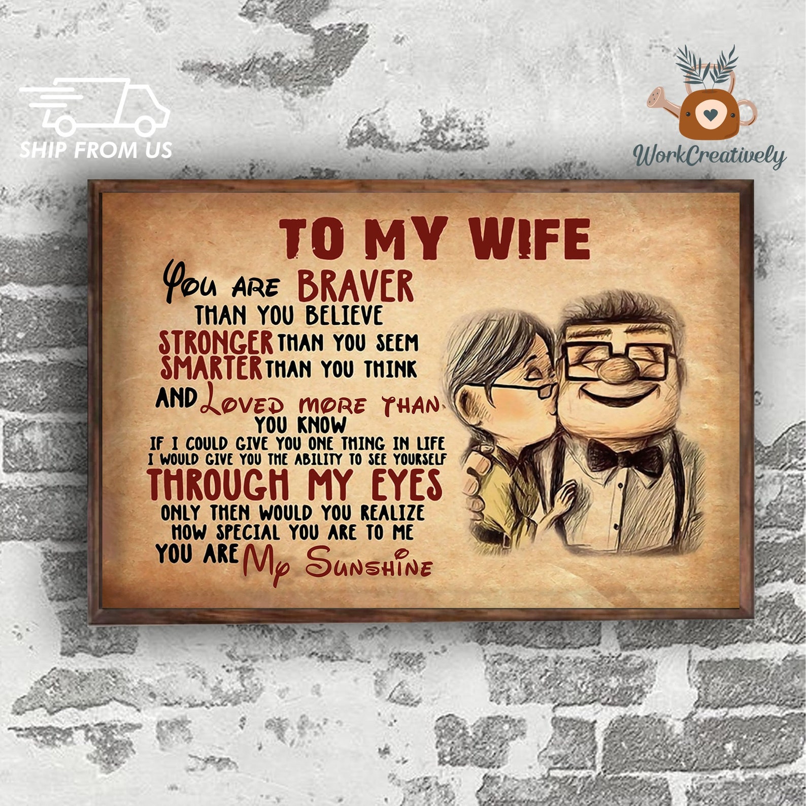 To My Wife Poster You for Wife Wedding Gifts Valentine Poster - Etsy