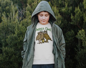 Poppy and Nori Burrowing Owls  -  Unisex Kid Sweatshirts