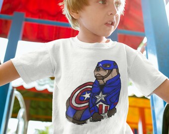 Captain America - Unisex Short Sleeve Toddler Shirt