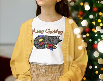 Meowy Christmas Kitty - Unisex kindersweatshirts