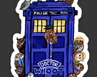 Doctor Whoot | Doctor Who | All Doctors as Owls Sticker
