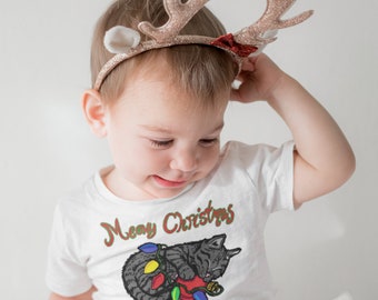 Meowy Christmas Kitty - Unisex Toddler Short Sleeve Shirt