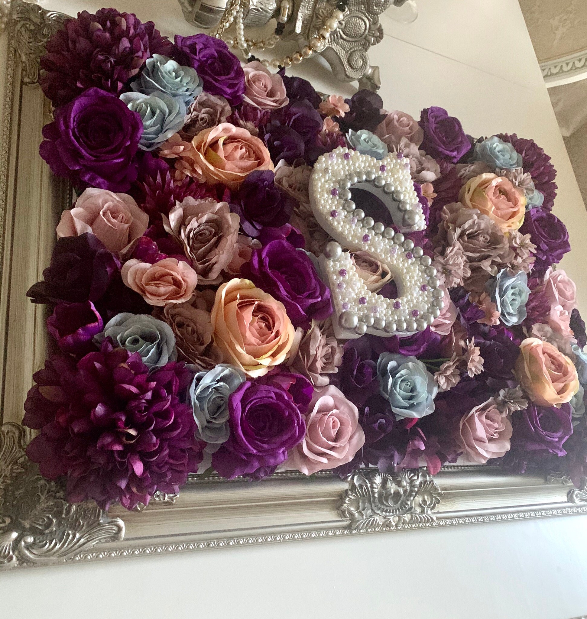 Flower Wall Decor Flower Name aSign Nursery Decor Wedding Etsy