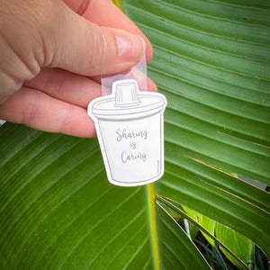 Sharing is Caring Colada Espresso Sticker |305 , cafecito , Miami, 3:05, ventanita