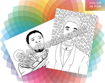 Black History tribute coloring page printable colouring page Adult color sheet instant download x2