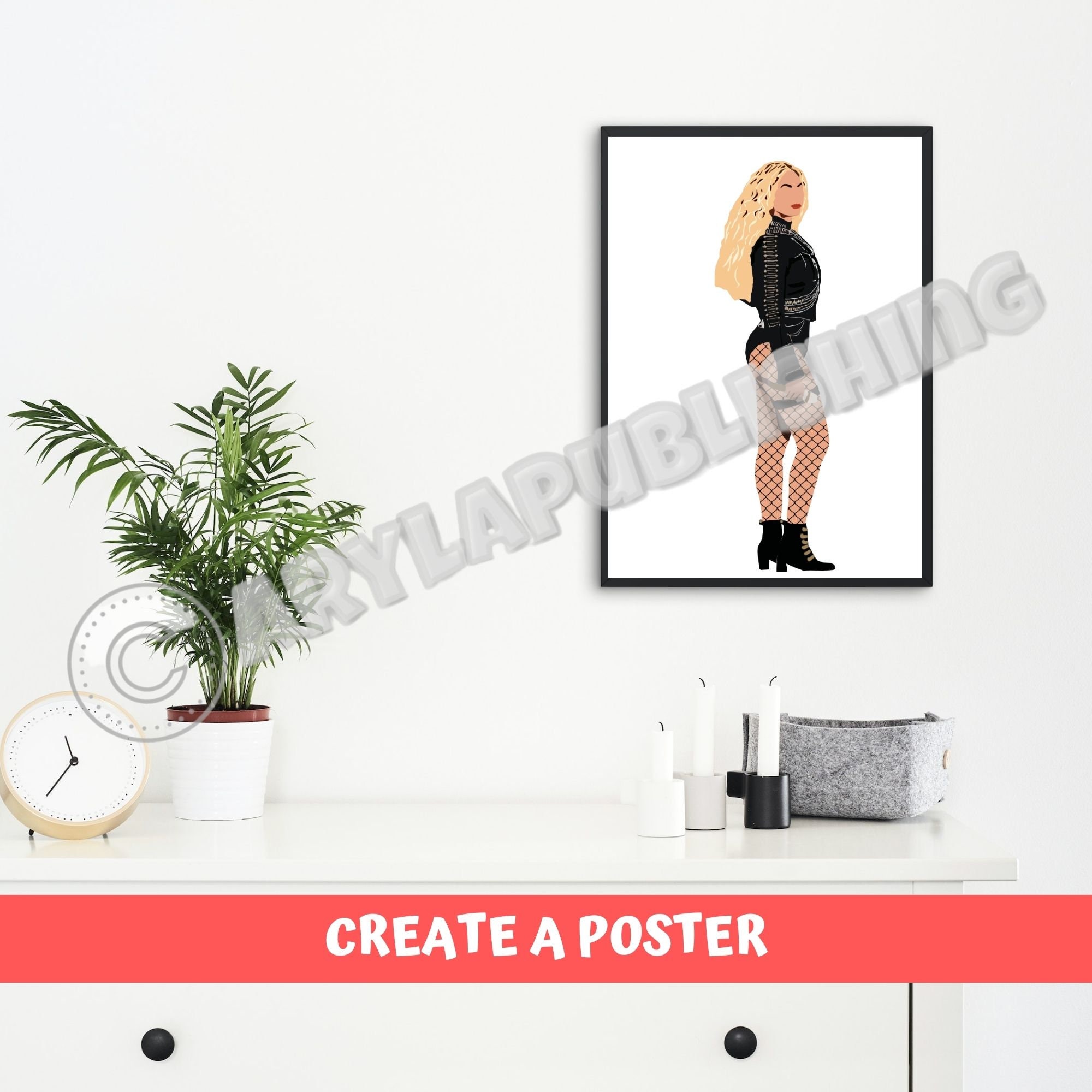 Beyonce Inspired Printable Files Art - SVG PNG Clipart Create Your Own ...