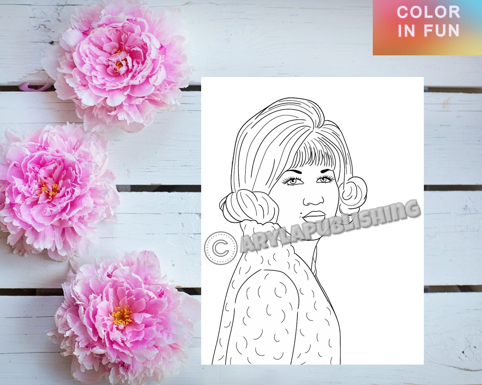 Aretha Franklin Coloring Page Printable - Il 1588xN.2966445580 6f2h 